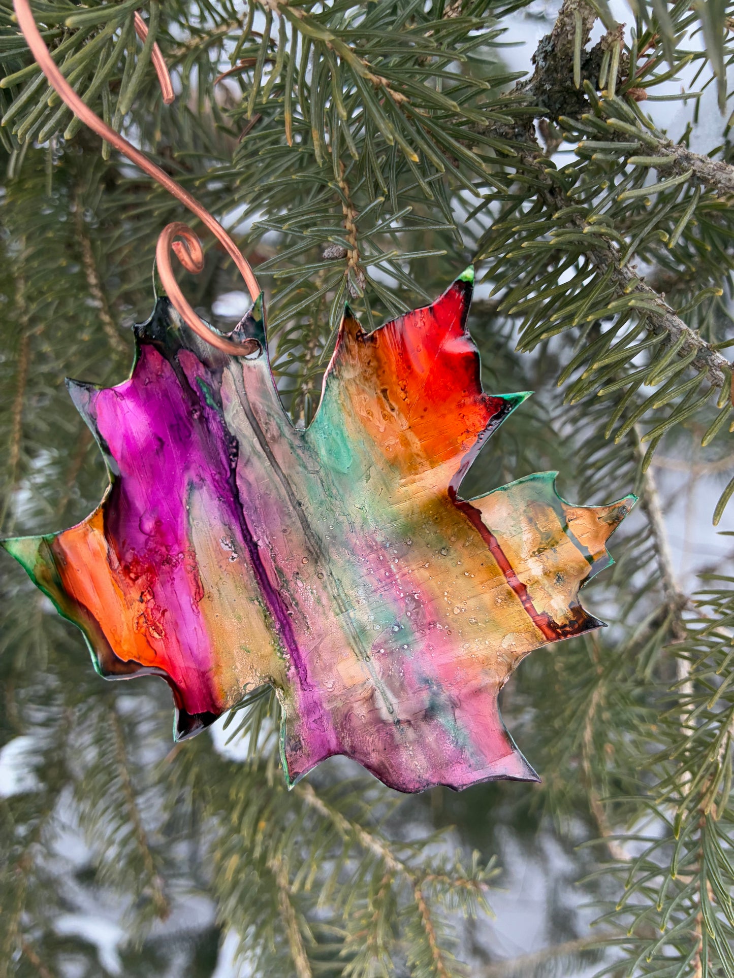 Autumn Blaze Maple Leaf Ornament