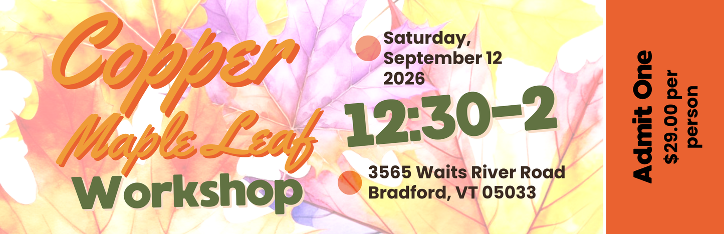 12:30-2 September 12 Maple Leaf Workshop