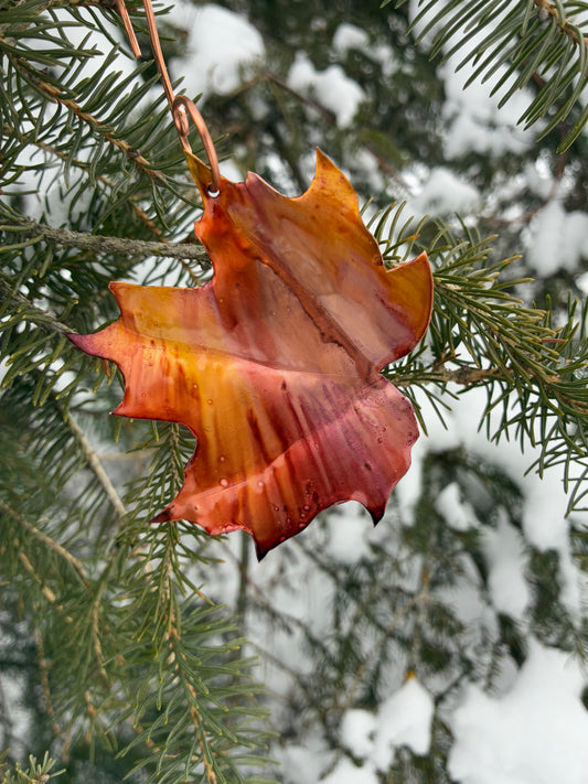 Autumn Blaze Maple Leaf Ornament
