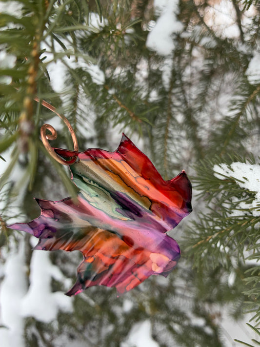 Autumn Blaze Maple Leaf Ornament