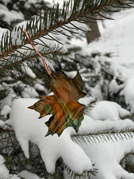 Autumn Blaze Maple Leaf Ornament