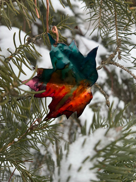 Autumn Blaze Maple Leaf Ornament