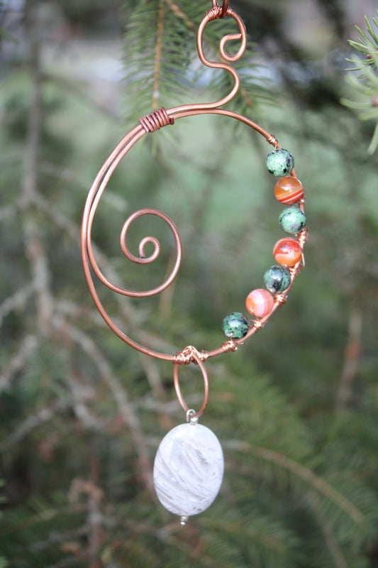 Copper Swirl Suncatcher Wind Spinner