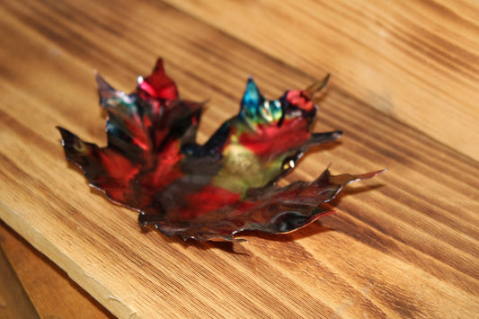 Autumn Skies Maple Leaf Tray