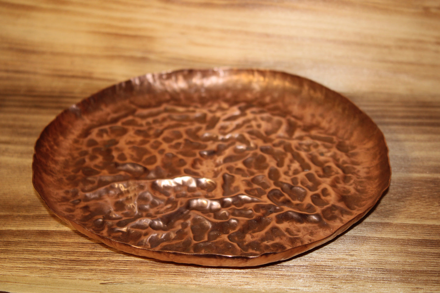 Rustic Glow Copper Trinket Tray